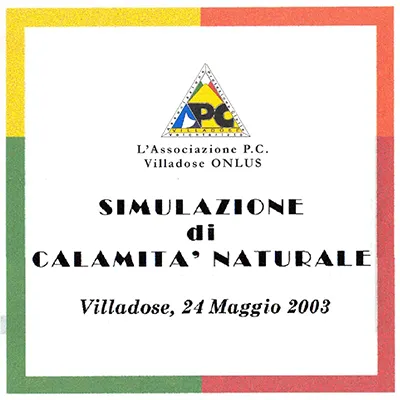 Simulazione Calamità Naturale 2003