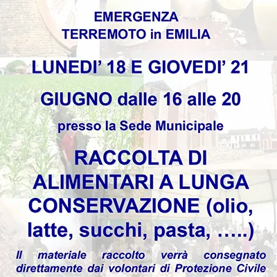 Raccolta alimentare per l'Emilia 2012